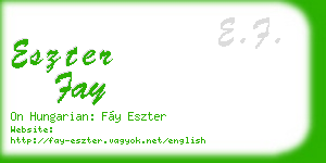 eszter fay business card