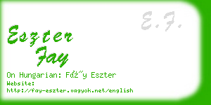 eszter fay business card